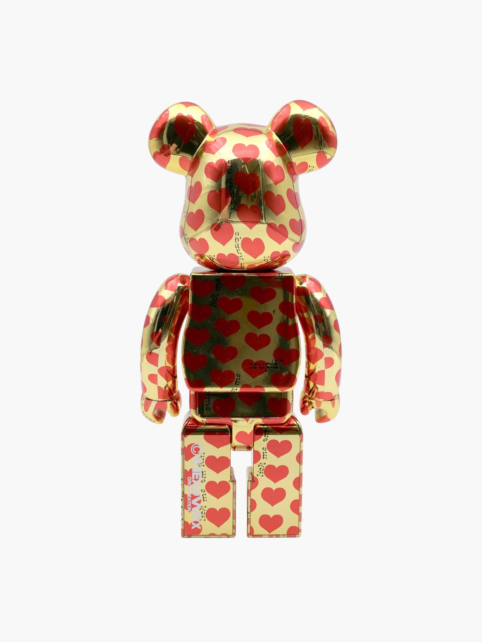BE@RBRICK Headwax Org Gold Heart 400% + 100% by Medicom Toy - Mankovsky Gallery